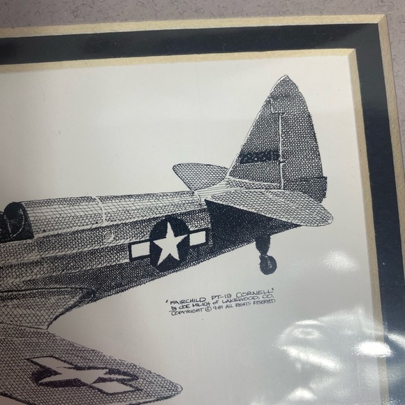 Joe Milich Vintage Airplane Art lot of 6 Aviation Matted 8x6 Nursery Wall Office - Picture 6 of 11